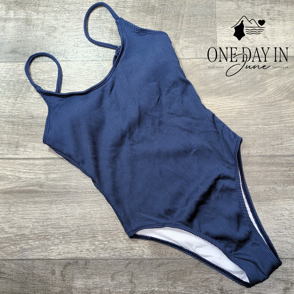Charmleaks Ribbed High Cut One Piece Swimstui Size S
